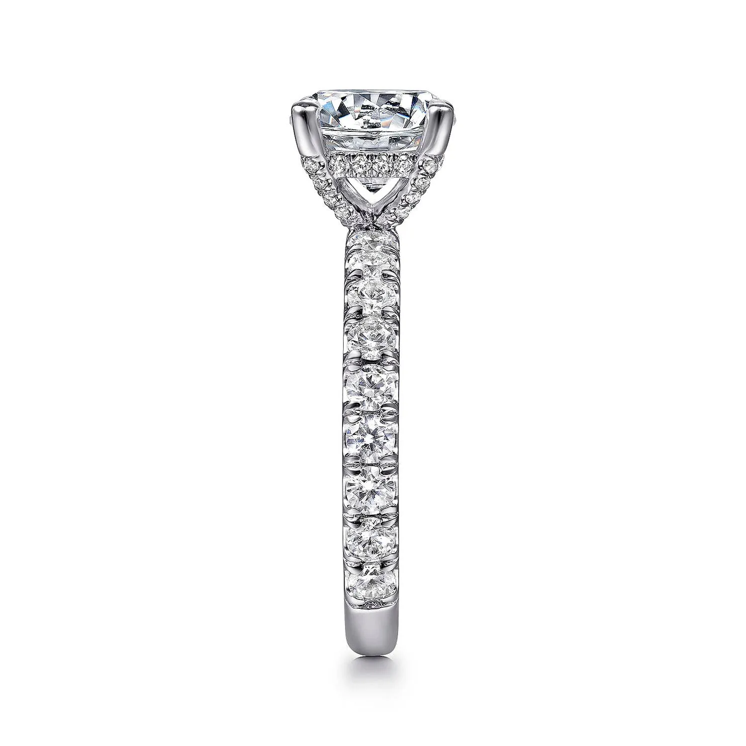 Gabriel & Co. 14k White Gold Round Diamond Semi-Mount Engagement Ring – ER14941R8W44JJ.CSCZ