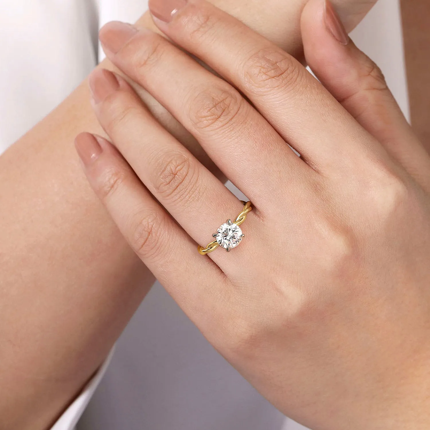 Gabriel & Co. 14k Yellow Gold Twisted Gold Semi-Mount Ring – ER16188R6M4JJJ.CSCZ