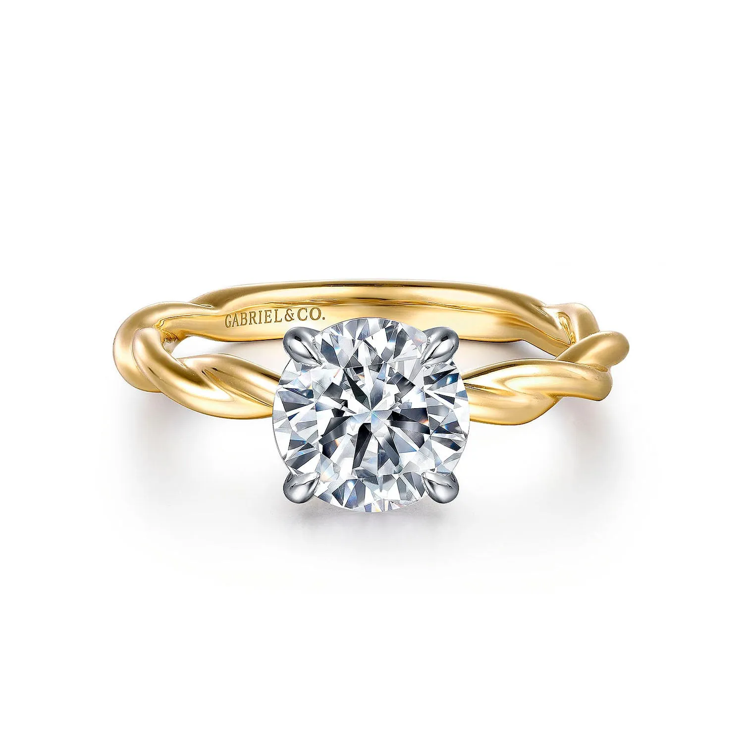 Gabriel & Co. 14k Yellow Gold Twisted Gold Semi-Mount Ring – ER16188R6M4JJJ.CSCZ