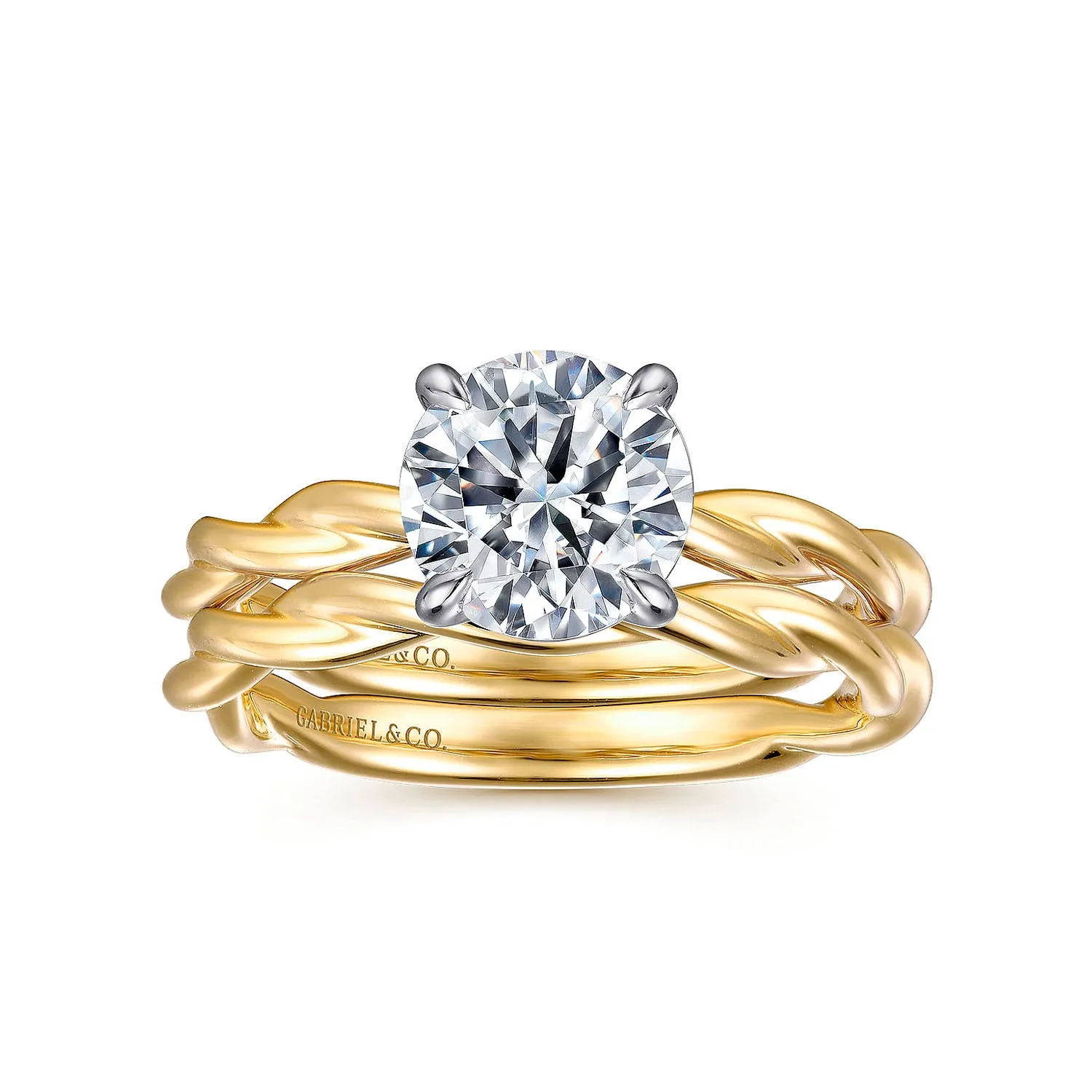 Gabriel & Co. 14k Yellow Gold Twisted Gold Semi-Mount Ring – ER16188R6M4JJJ.CSCZ
