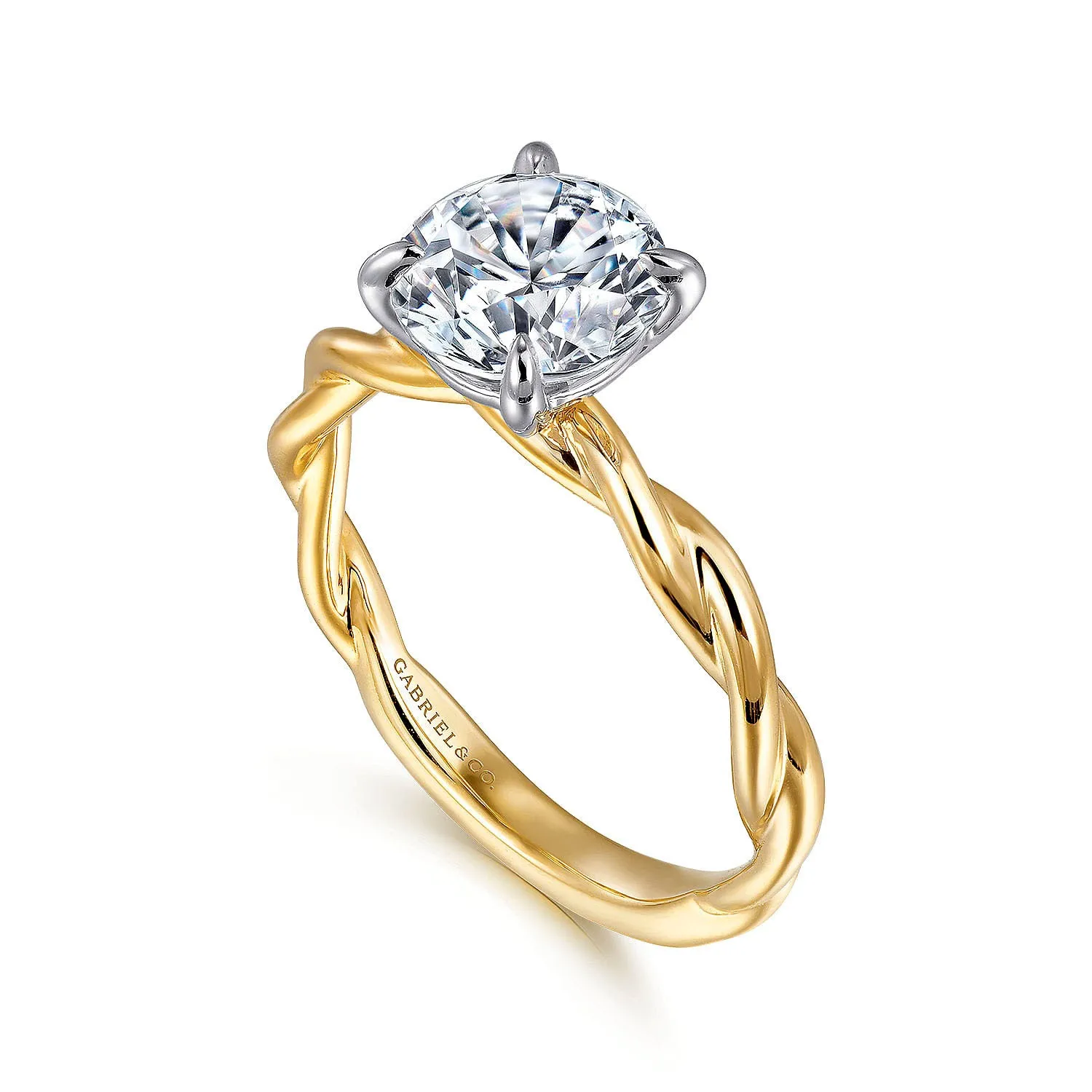 Gabriel & Co. 14k Yellow Gold Twisted Gold Semi-Mount Ring – ER16188R6M4JJJ.CSCZ