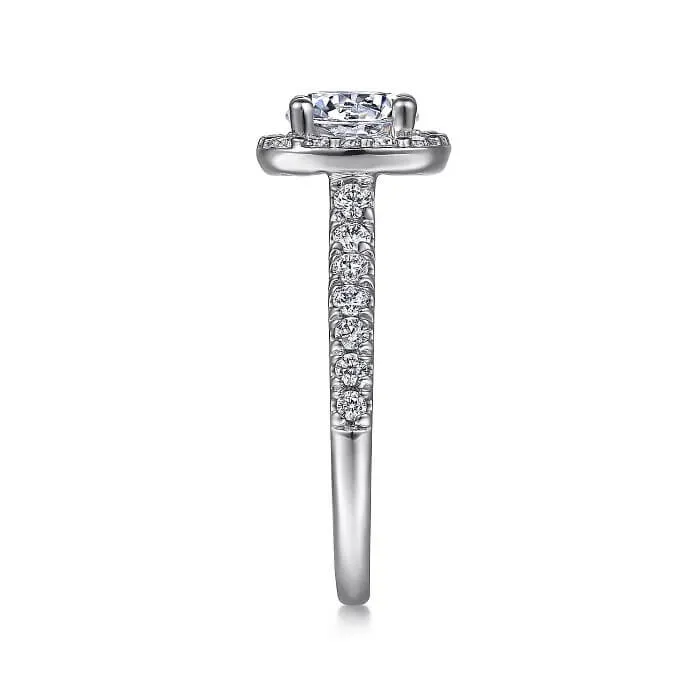 Gabriel & Co. Cushion Halo Round Diamond Engagement Ring ER6872W44JJ