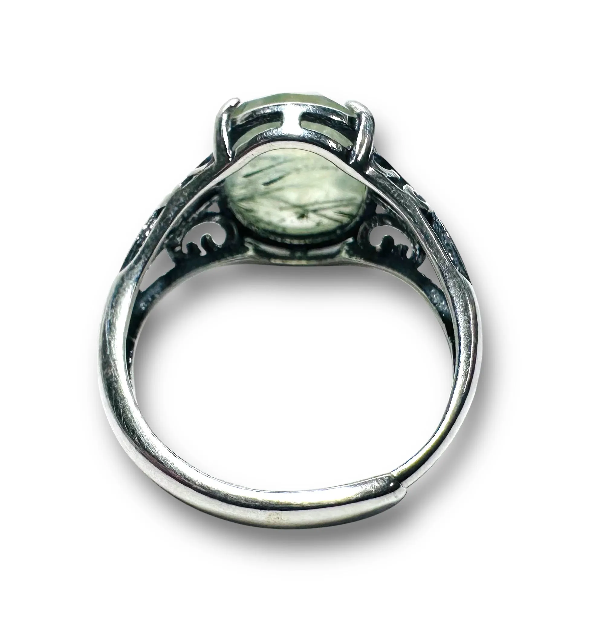 Gemstone Adjustable Filigree Ring