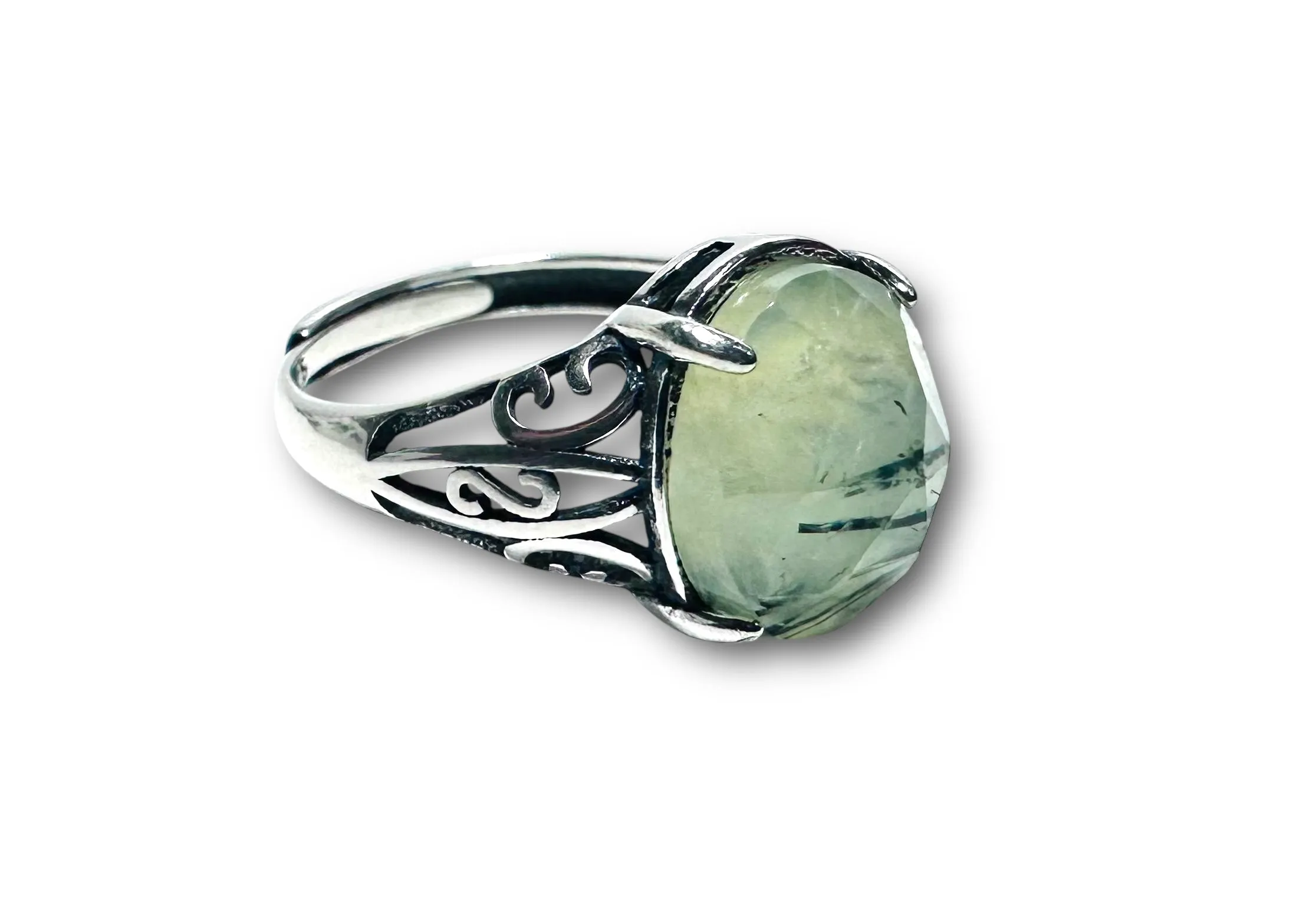 Gemstone Adjustable Filigree Ring