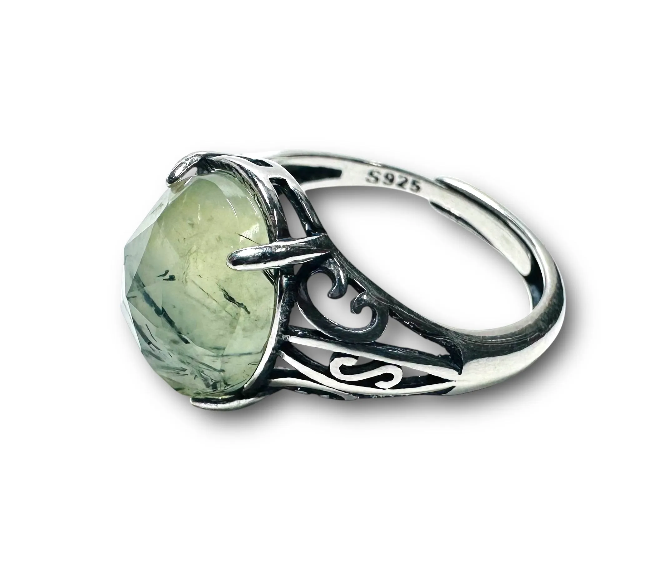 Gemstone Adjustable Filigree Ring