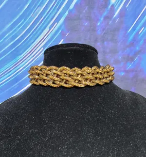 Gemstone Mesh Choker Necklaces - Quartz or Smoky Citrine