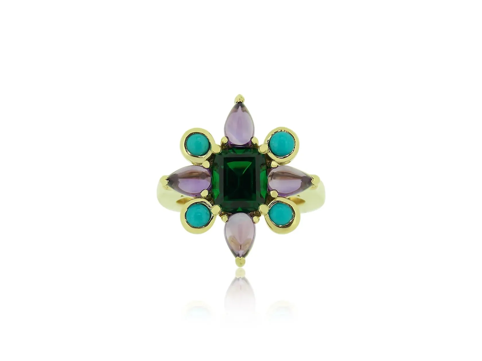 Gemstone Starburst Ring