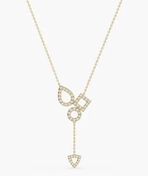 Geometric Drop Diamond Necklace