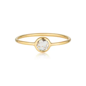 Georgini - Eos Yellow Gold White Topaz Ring
