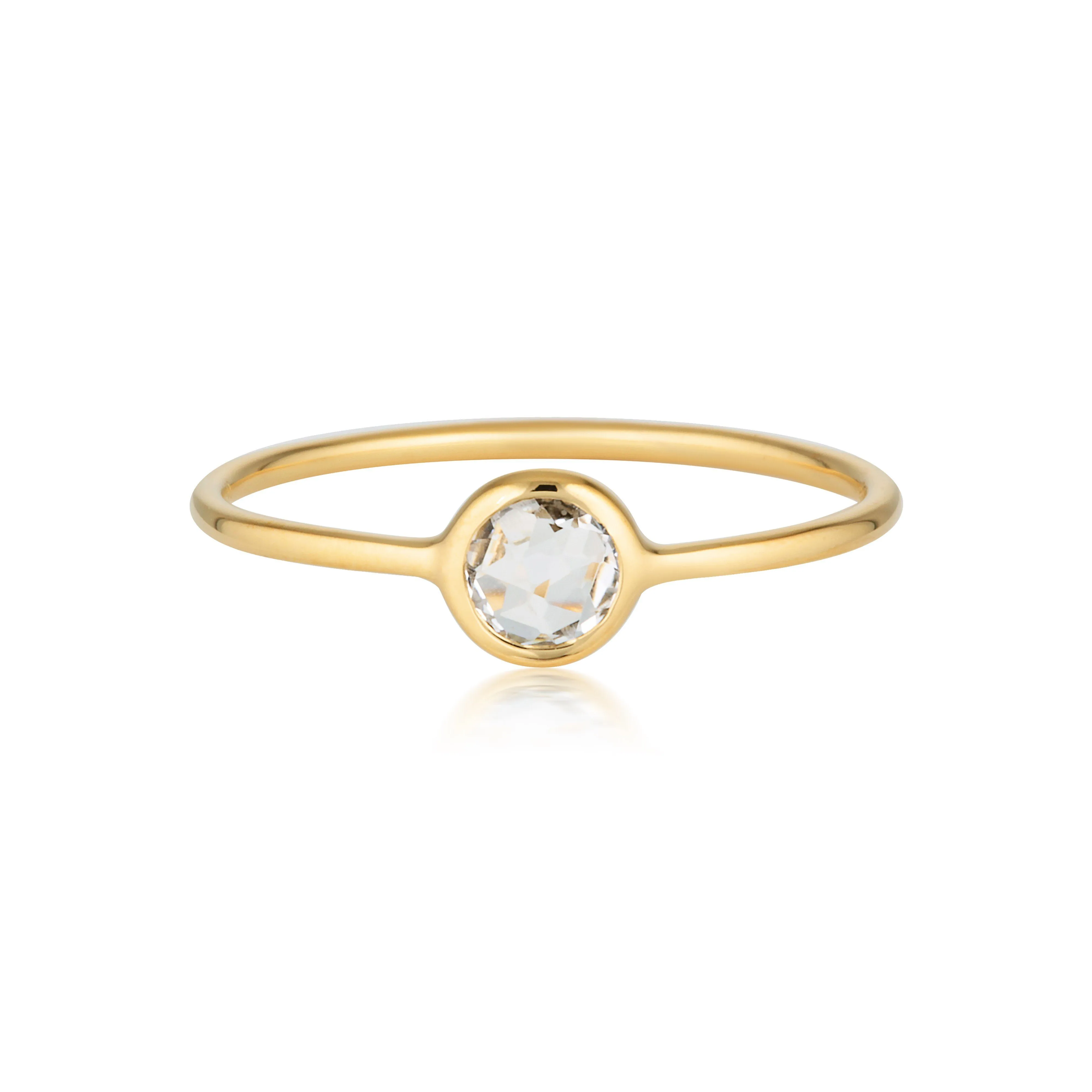 Georgini - Eos Yellow Gold White Topaz Ring