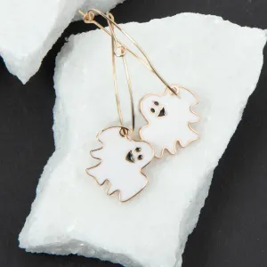 Ghost Charm Hoop Earrings