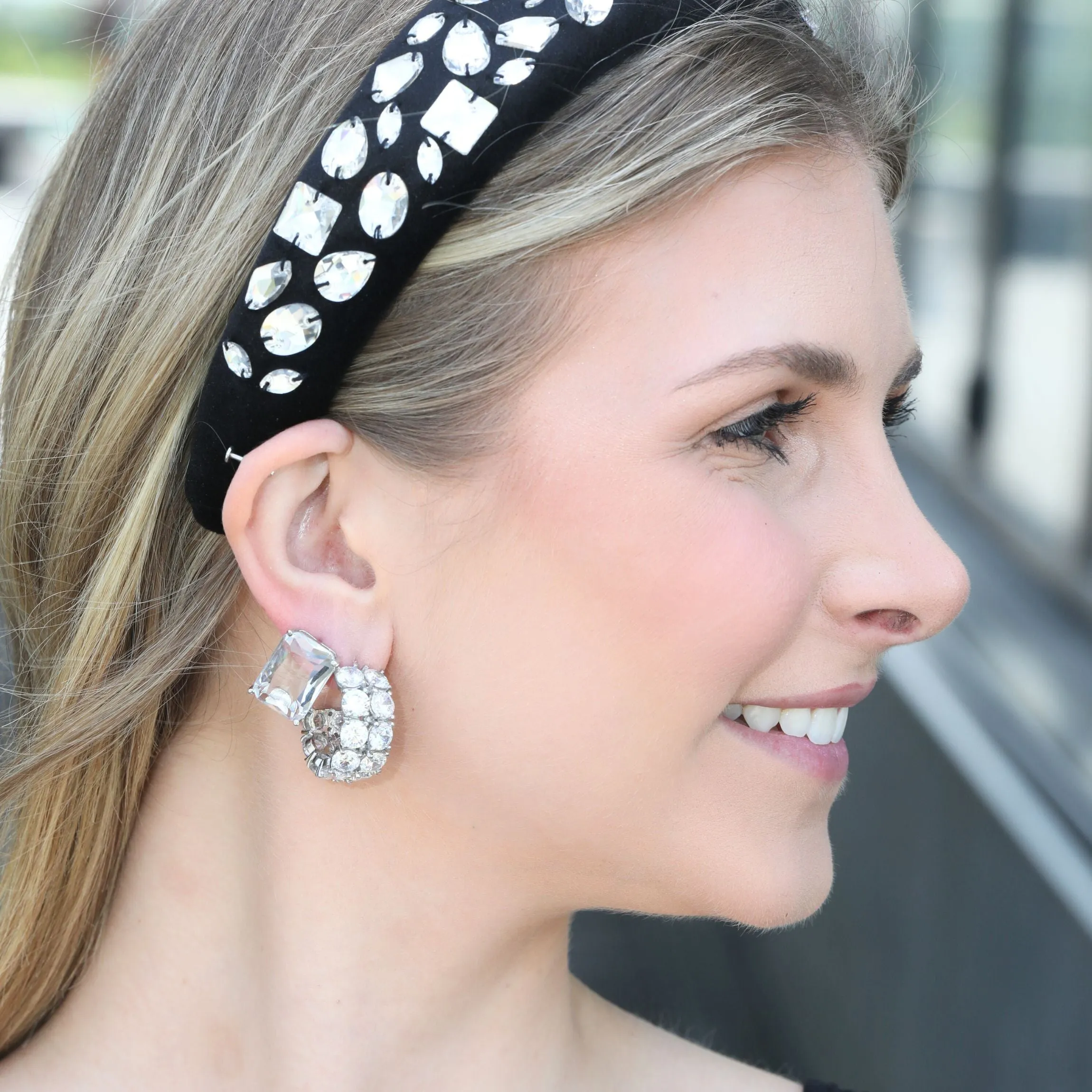 Gilded Glamor Hoops: Diamond