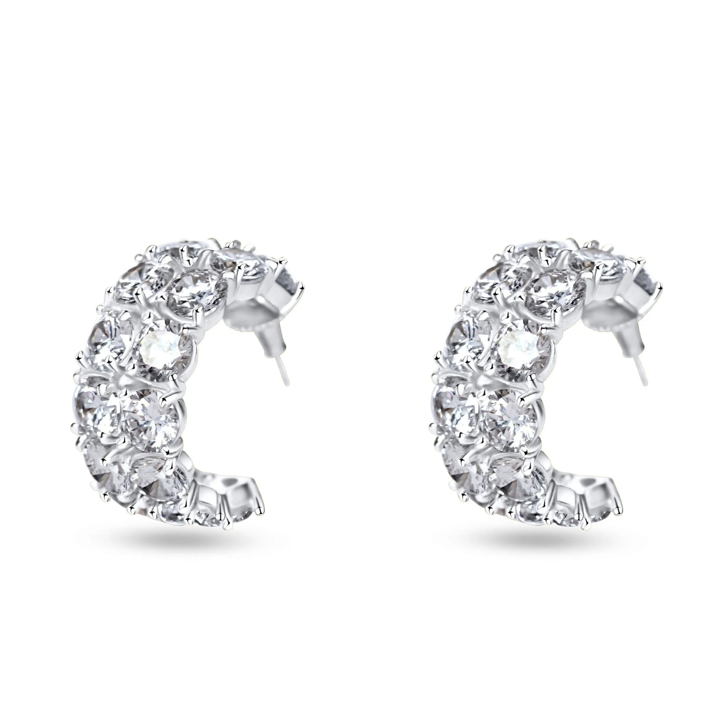 Gilded Glamor Hoops: Diamond