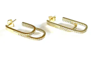 Gina Double CZ J Hoop
