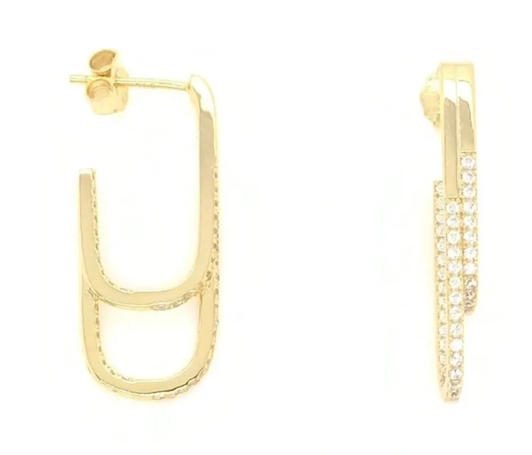 Gina Double CZ J Hoop