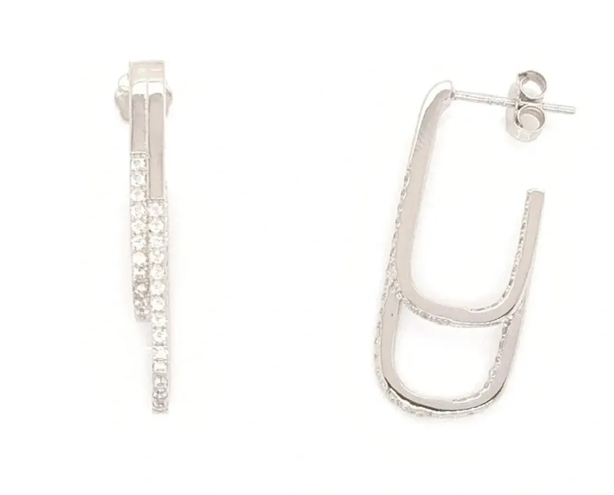 Gina Double CZ J Hoop