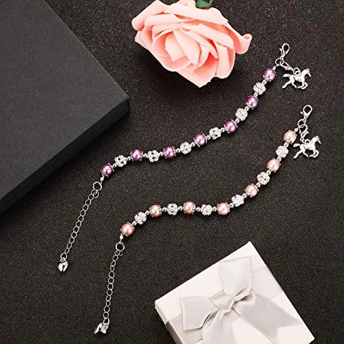 Girls Horse Beaded Bracelets