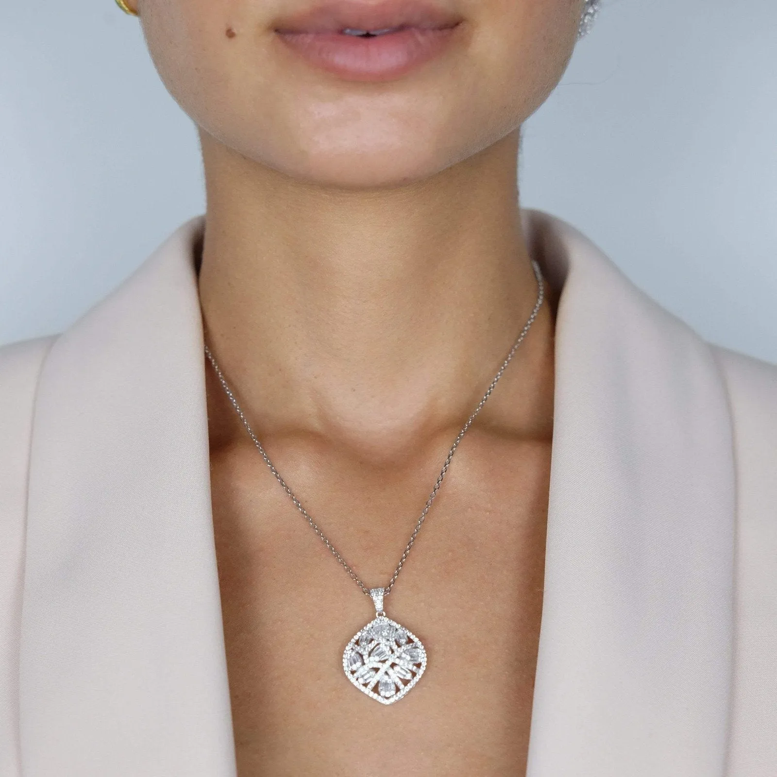 Glam Pear Ring, Earring, Pendant Set