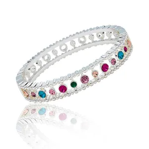 Glam Rox Modern Silver Plated Bangle
