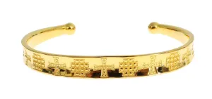 Gold 925 Silver Bangle Bracelet