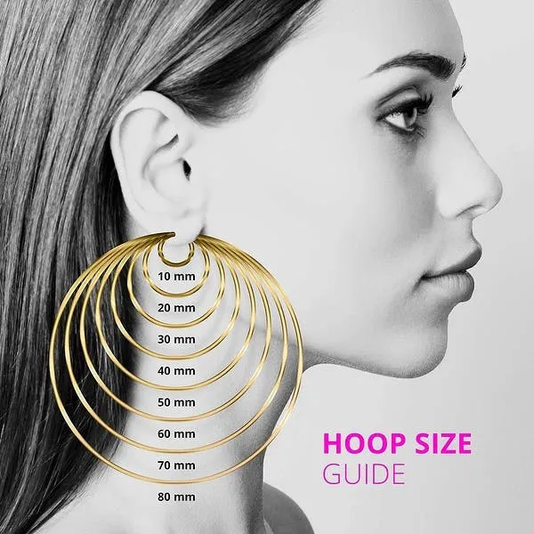 Gold Bamboo Hoop Earrings
