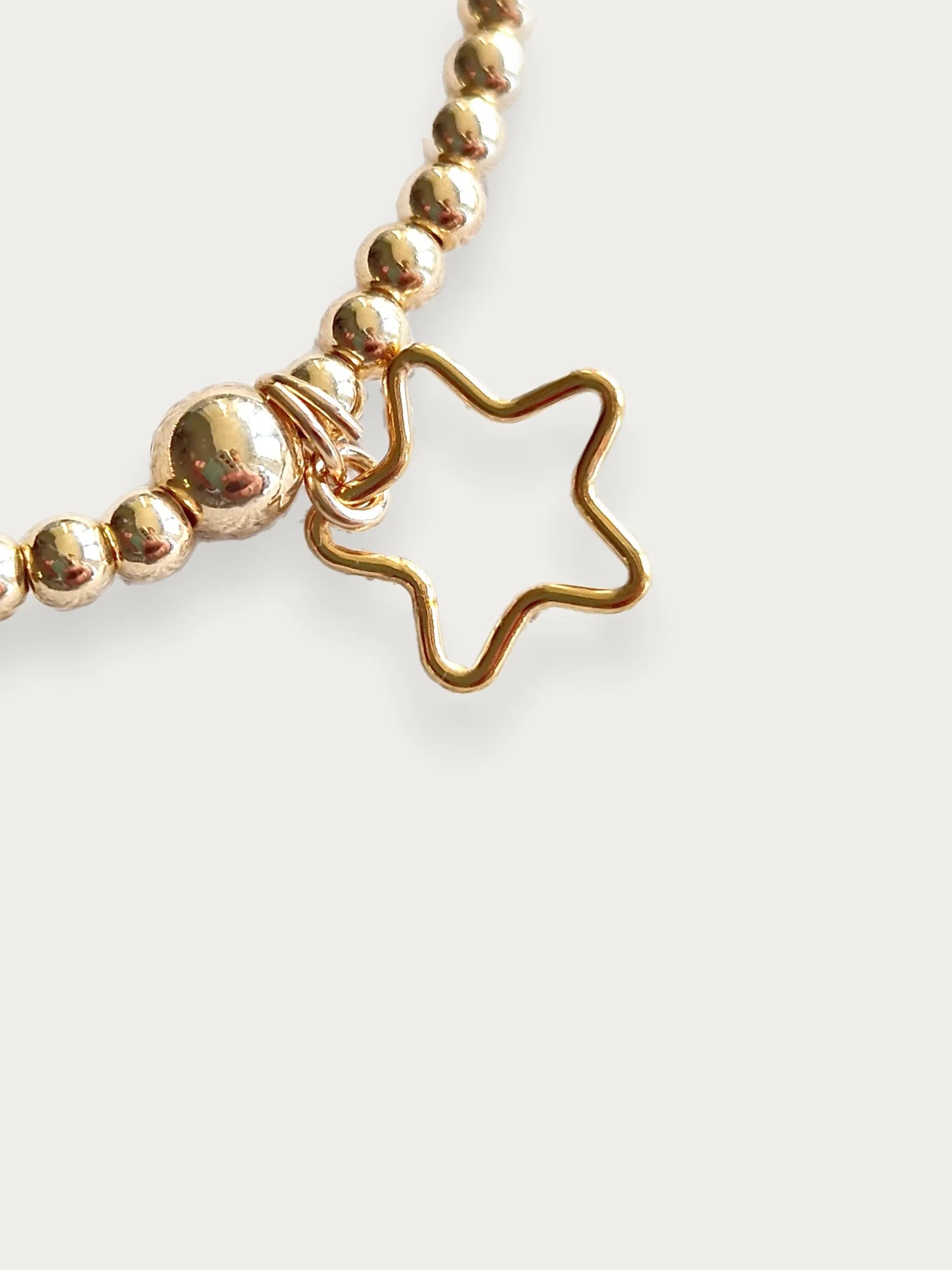 Gold Bobble Bracelet - 'Star' Frame