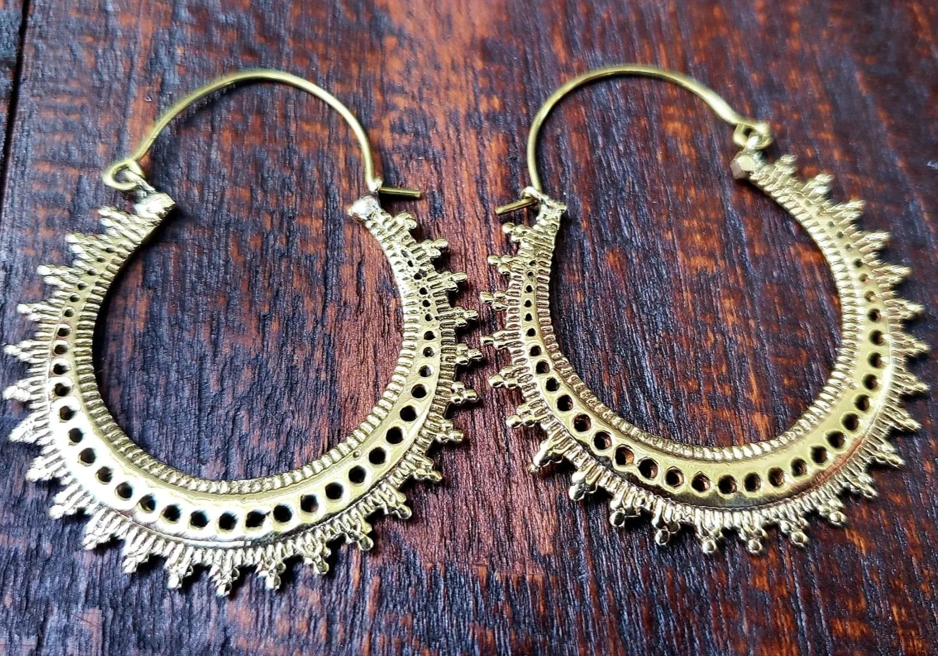 Gold Moondance Hoop Earrings