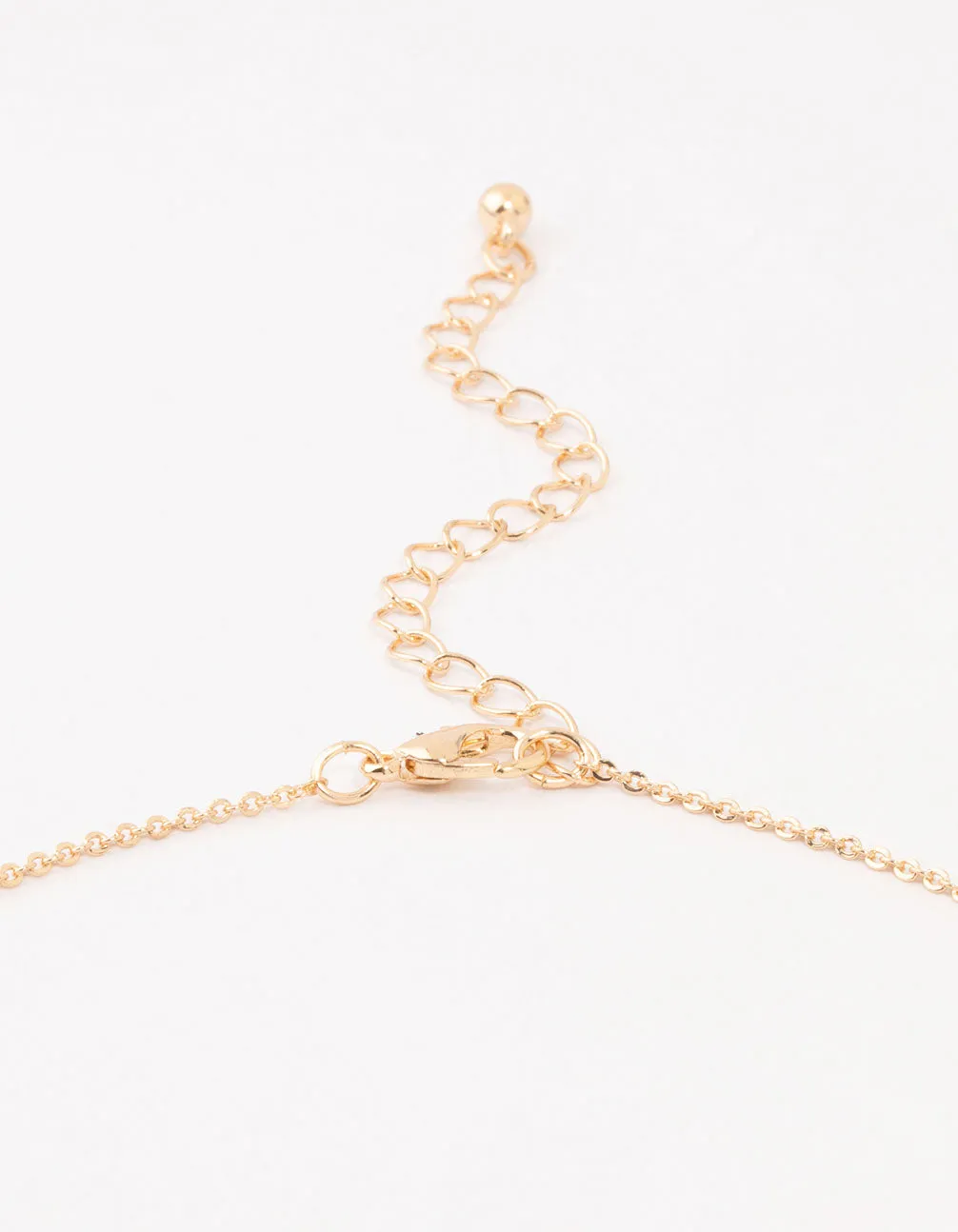 Gold Radiant Cubic Zirconia Cross Necklace
