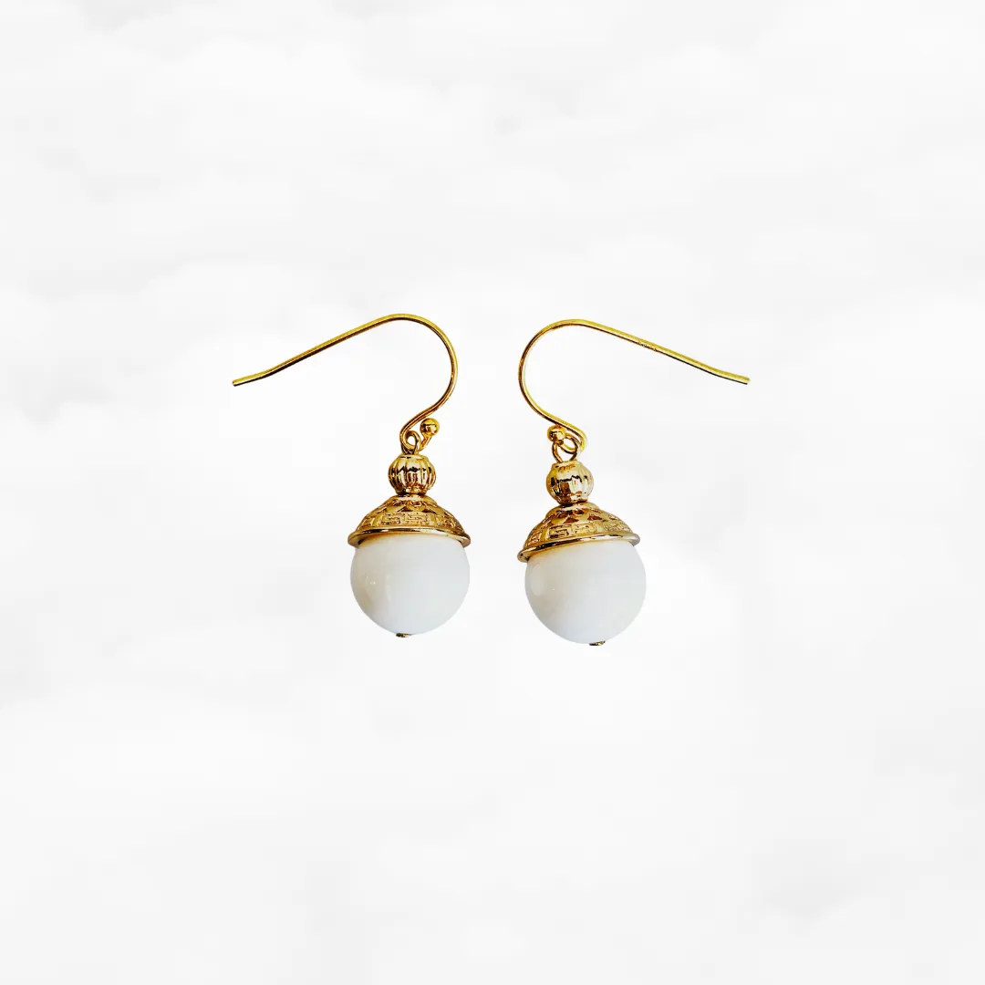 Gold Tridacna Earrings