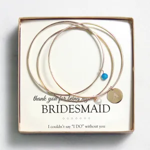 Gold w/ Clear Crystal & Pearl Bangle Bracelets