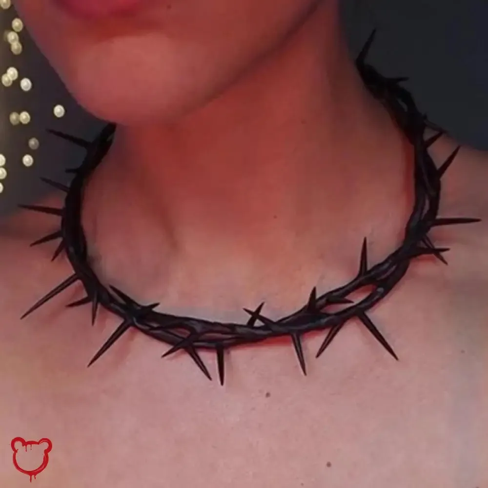 Gothic Thorn Choker - Black