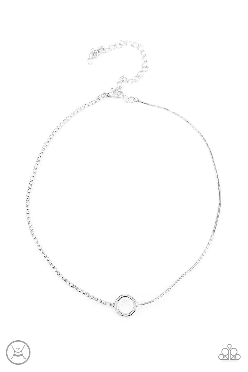 Gotta Split White Paparazzi Choker Necklace