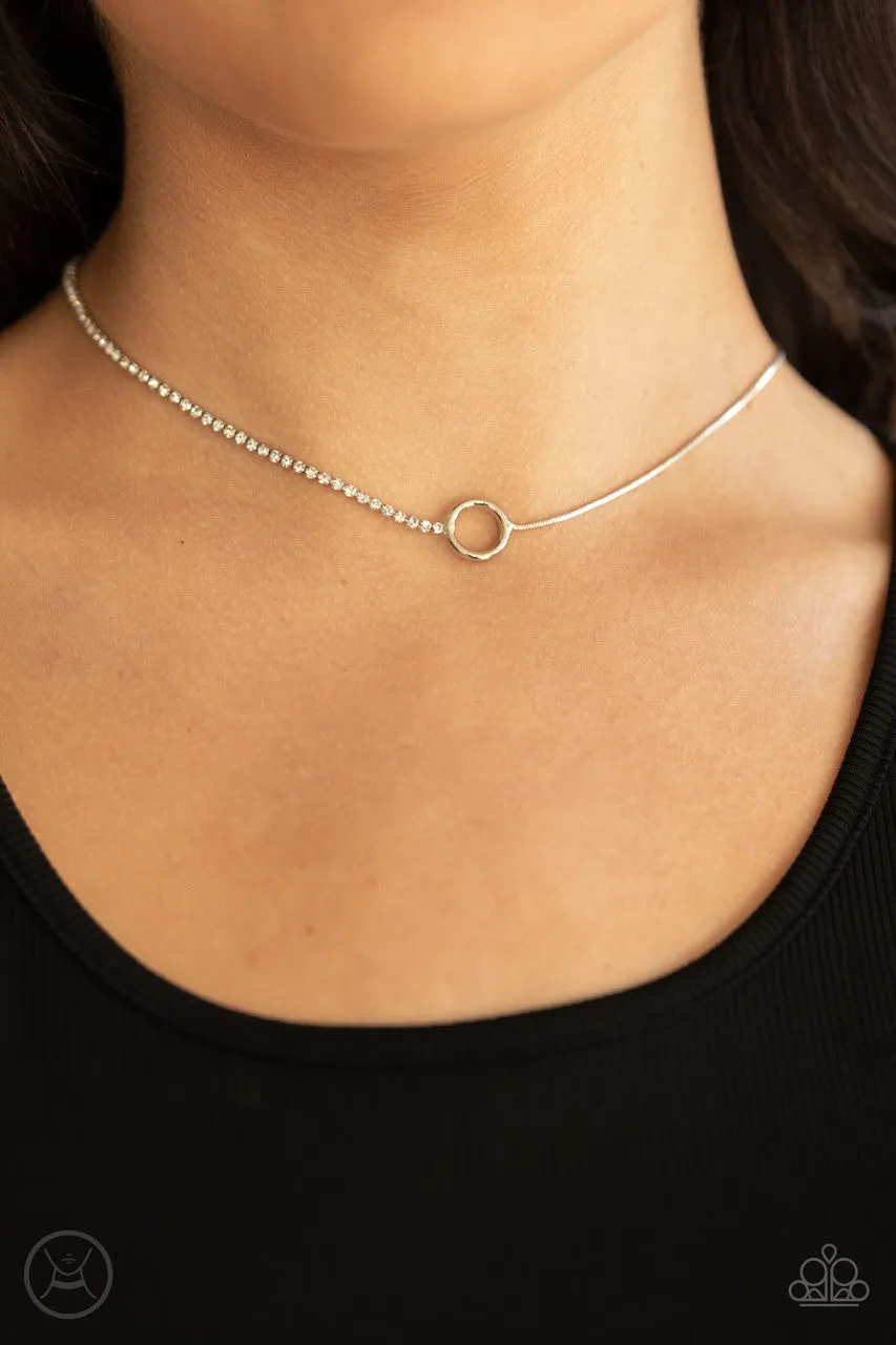 Gotta Split White Paparazzi Choker Necklace