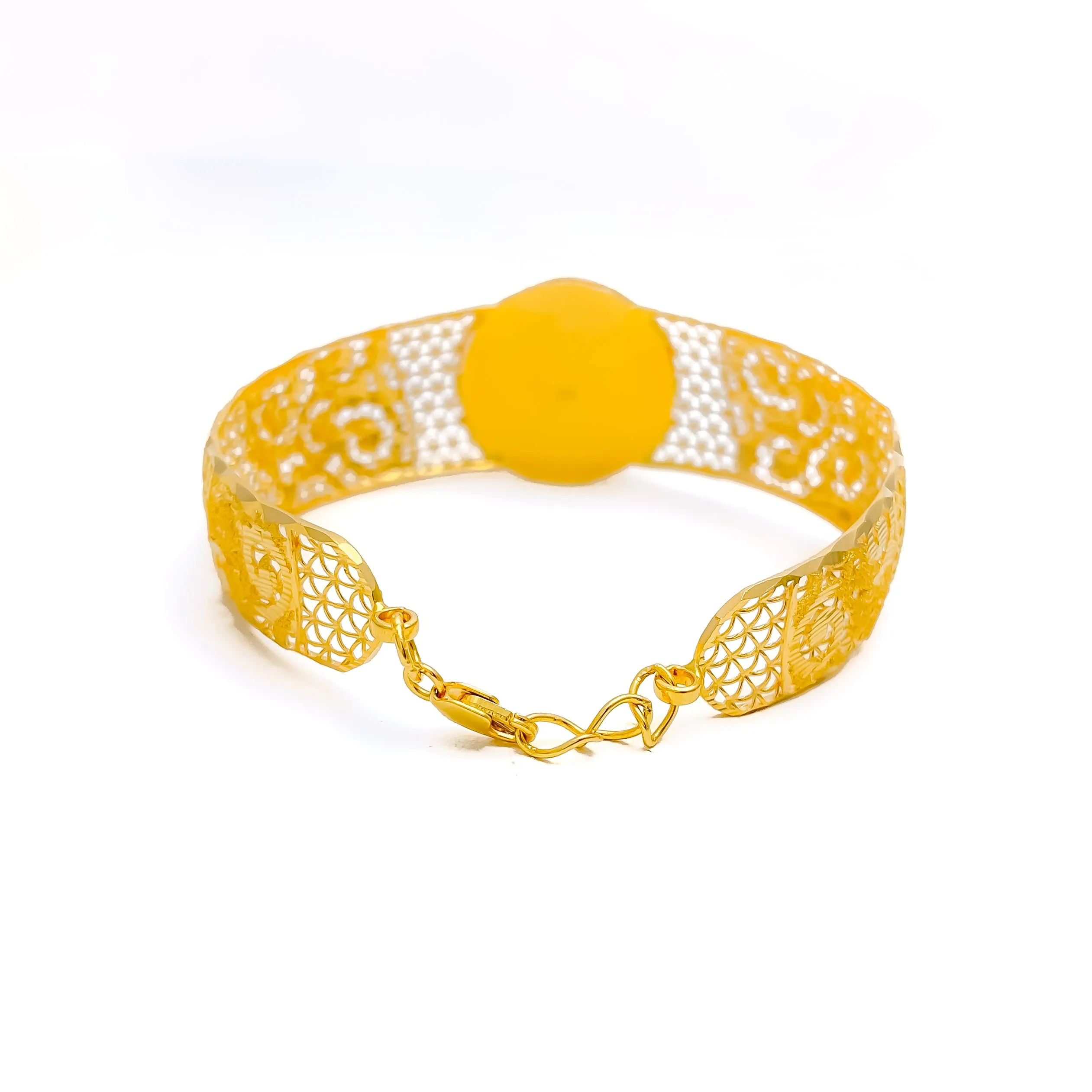 Grandiose Precious 21K Gold Mesh Bangle Bracelet