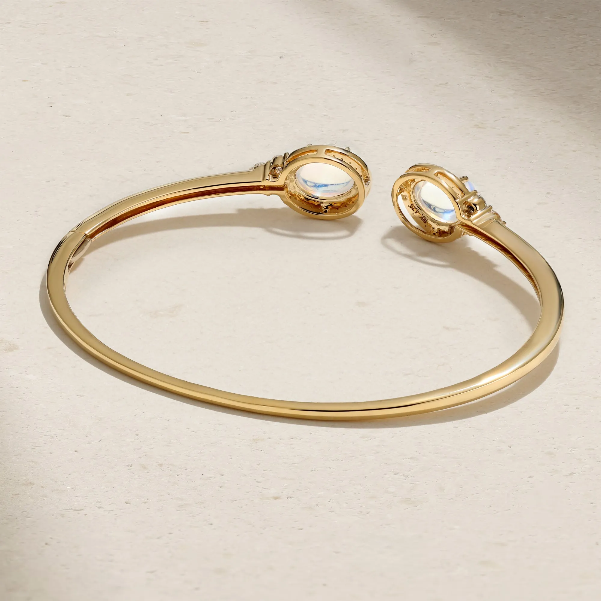 Grapevine Moonstone and Diamond Bangle
