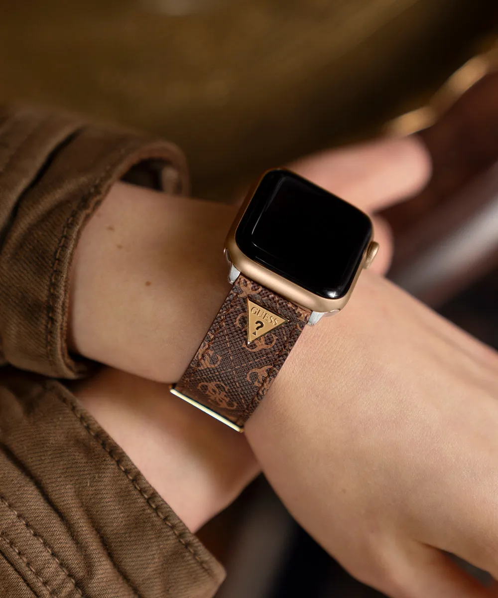 GUESS Logo Leather Band for Apple 38-40 mm Watch