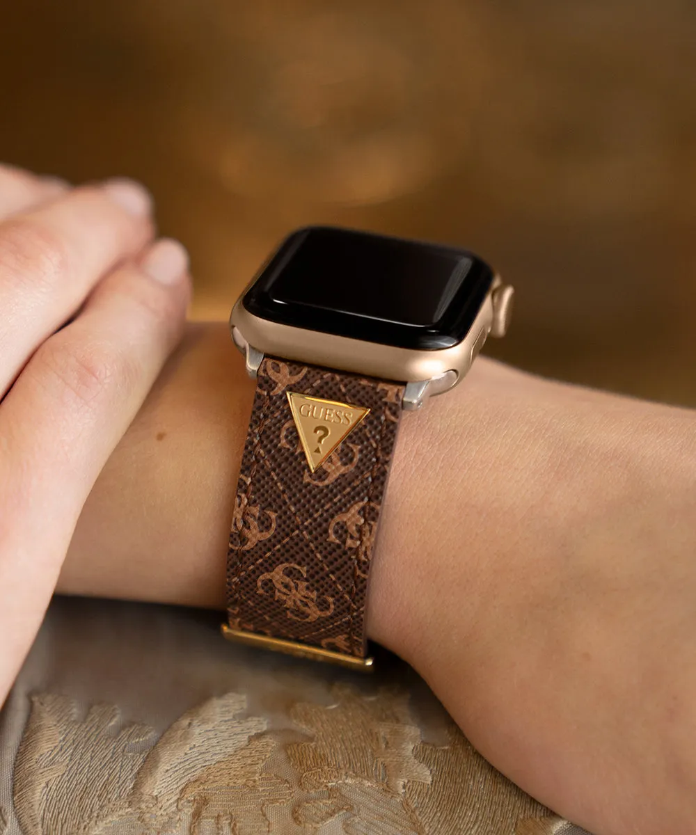 GUESS Logo Leather Band for Apple 38-40 mm Watch