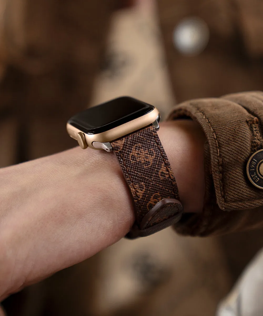 GUESS Logo Leather Band for Apple 38-40 mm Watch