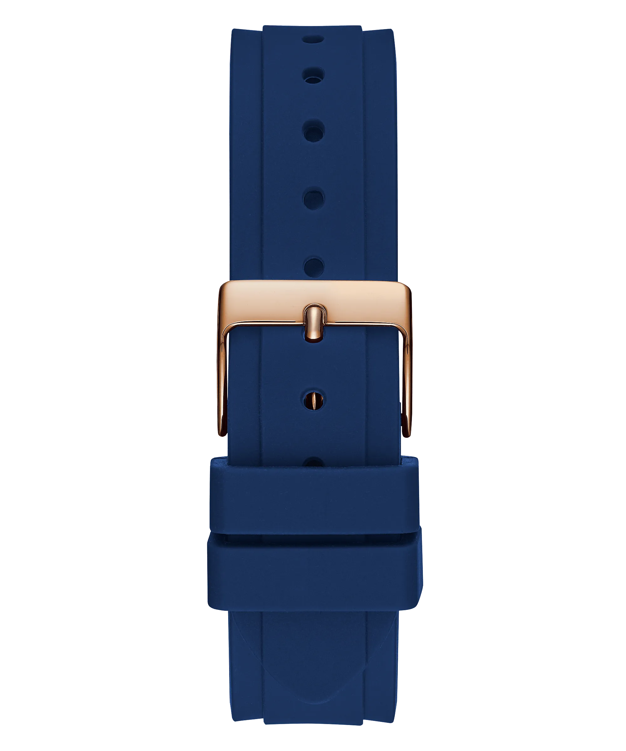 Guess Solstice Rose Gold Blue Silicone Women's Watch GW0113L3
