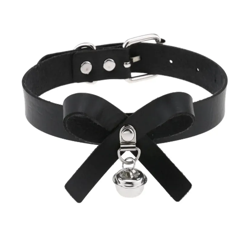 Harajuku Cosplay Rivet Punk Rock Gothi Women Collar Sexy PU Leather Heart Cross Spike Hip Hop Bondage Choker Jewelry