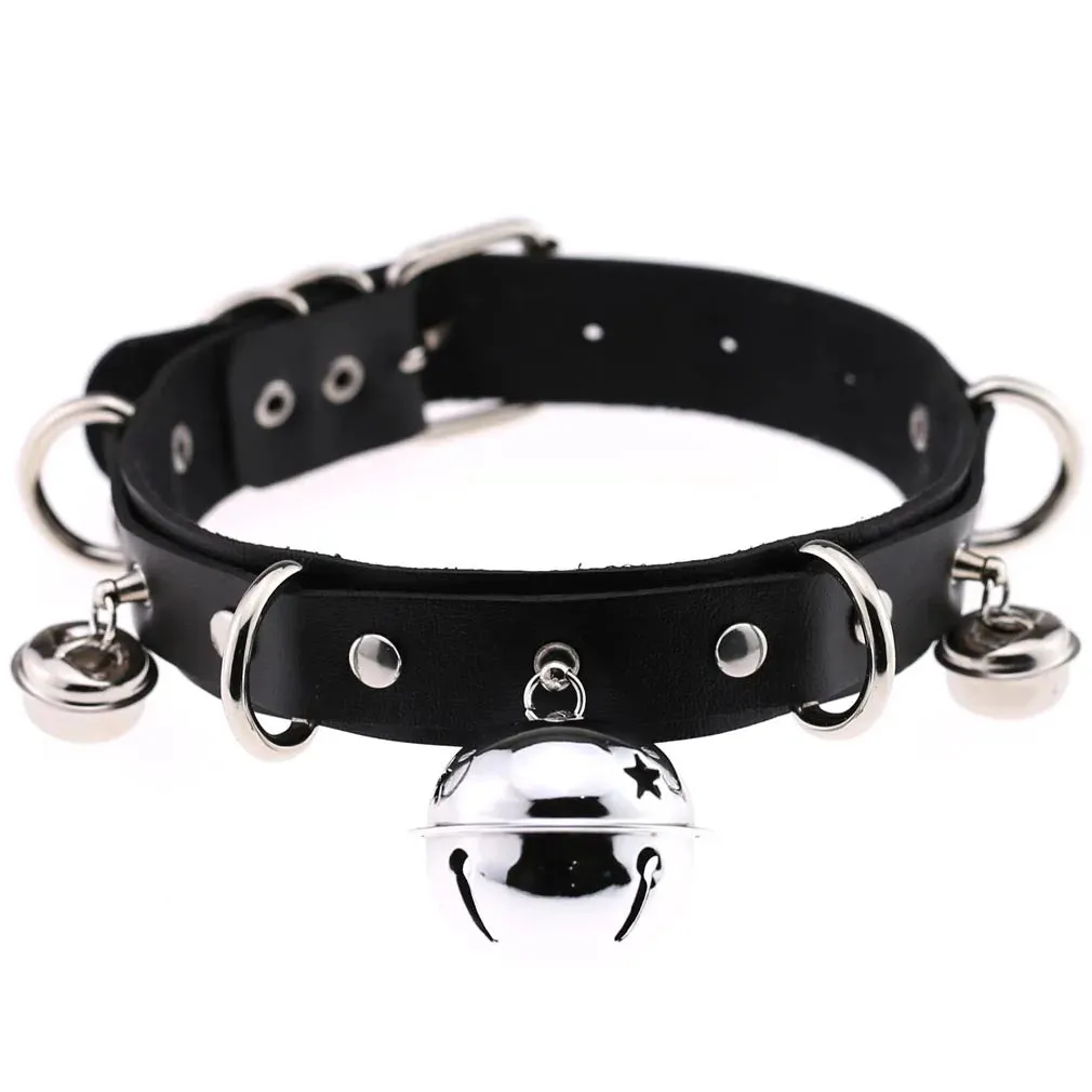 Harajuku Cosplay Rivet Punk Rock Gothi Women Collar Sexy PU Leather Heart Cross Spike Hip Hop Bondage Choker Jewelry