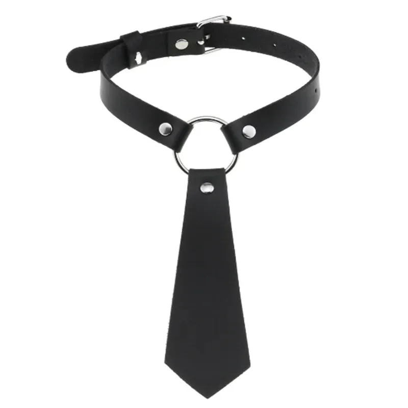 Harajuku Cosplay Rivet Punk Rock Gothi Women Collar Sexy PU Leather Heart Cross Spike Hip Hop Bondage Choker Jewelry