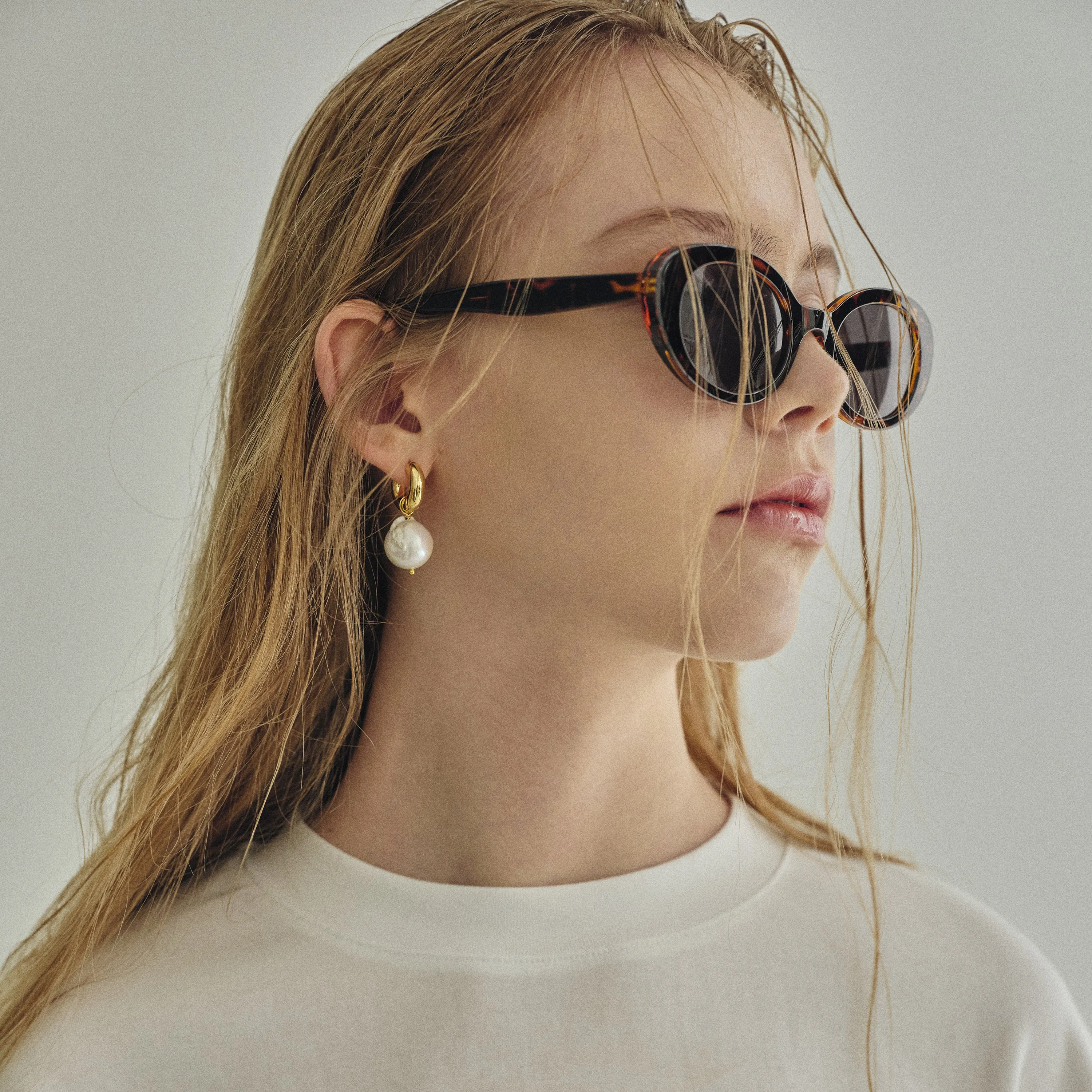 Heart Drop Hoop Earrings