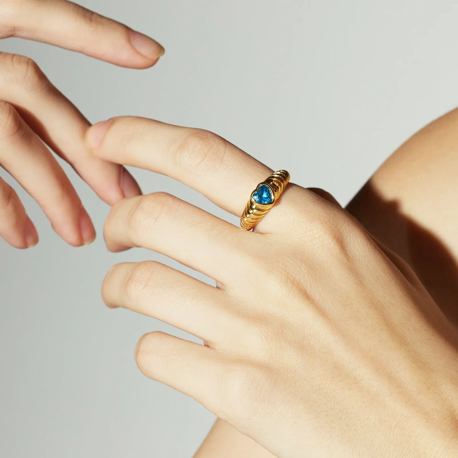 Heart Gemstone Ring