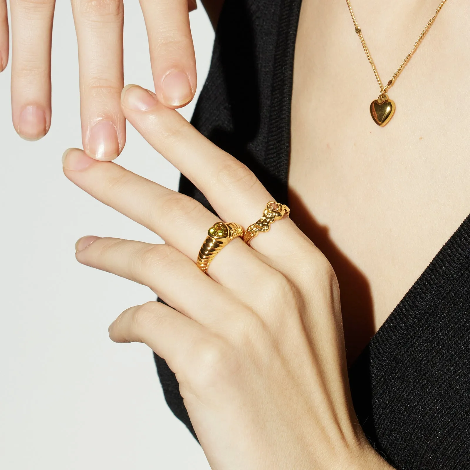 Heart Gemstone Ring