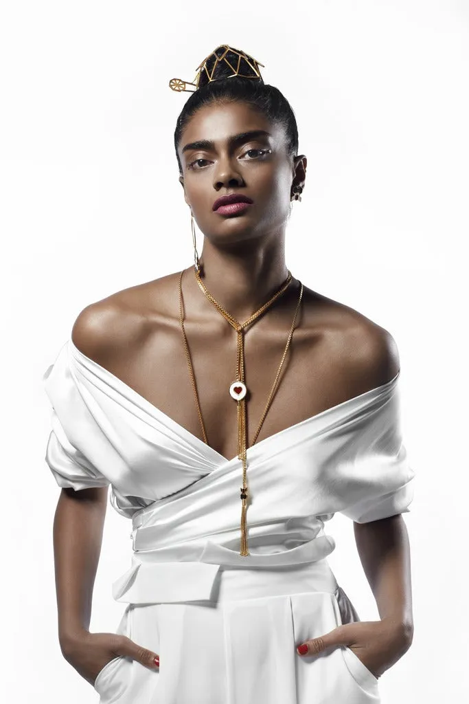HEART WRAP GOLD CHAIN NECKLACE