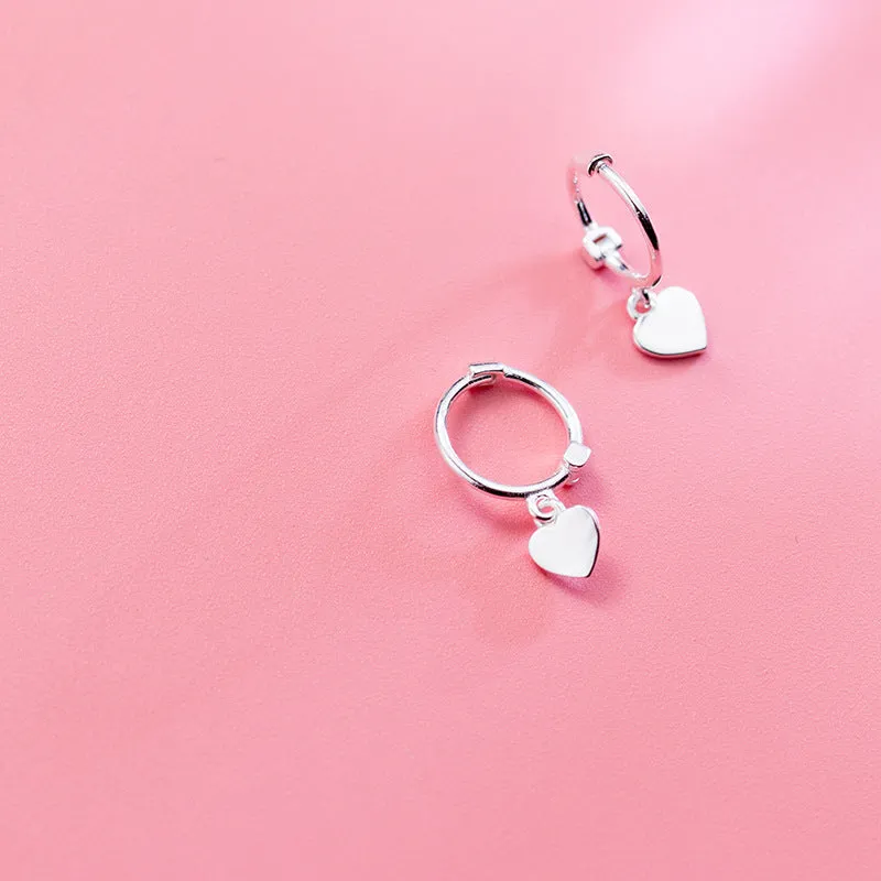 Hearts Drop Huggies Earrings-SH025