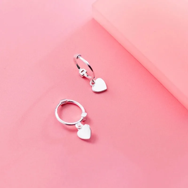 Hearts Drop Huggies Earrings-SH025