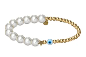 HEIDI | Stretchy Anti-Tarnish 14K Gold Filled & Pearls Bracelet