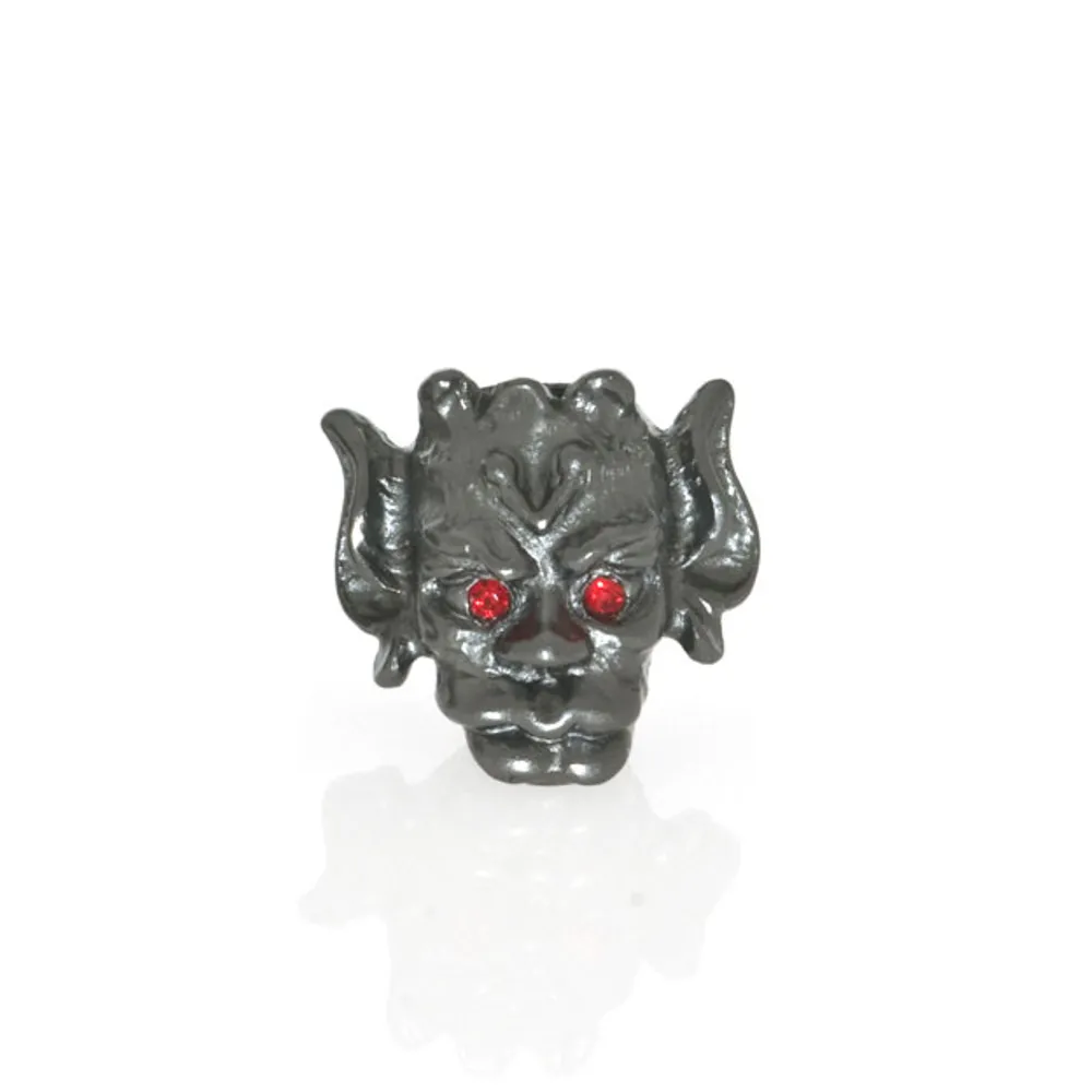 Hematite Gargoyle with Siam Eyes Charm